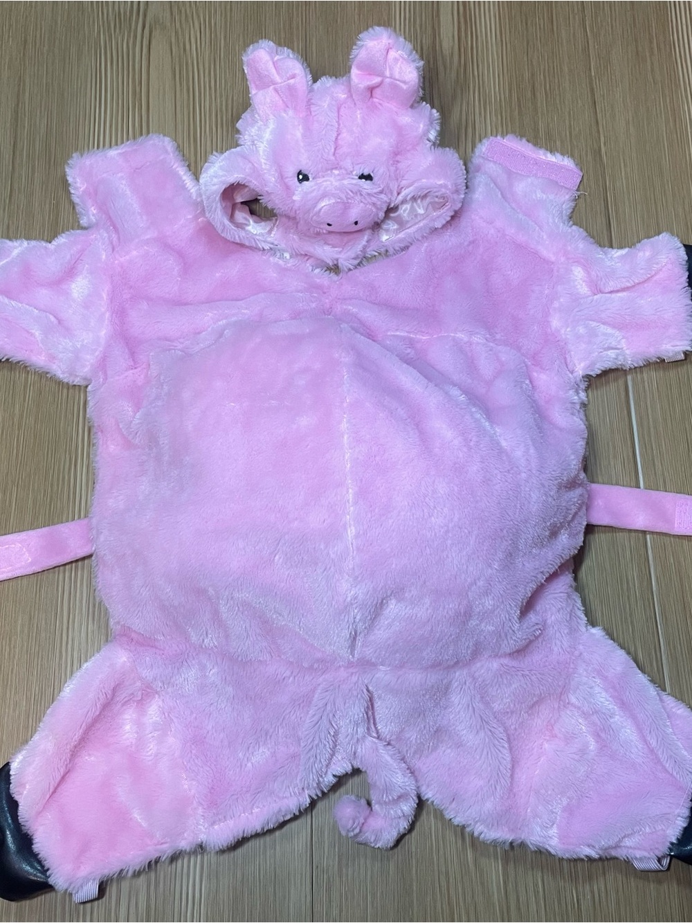 Target Halloween Pig Pet Costume Plush Pink Bodysuit Hood Large 18 In